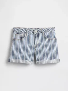 Midi-shorts i denim med striper for barn