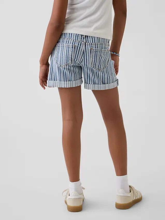 Midi-shorts i denim med striper for barn