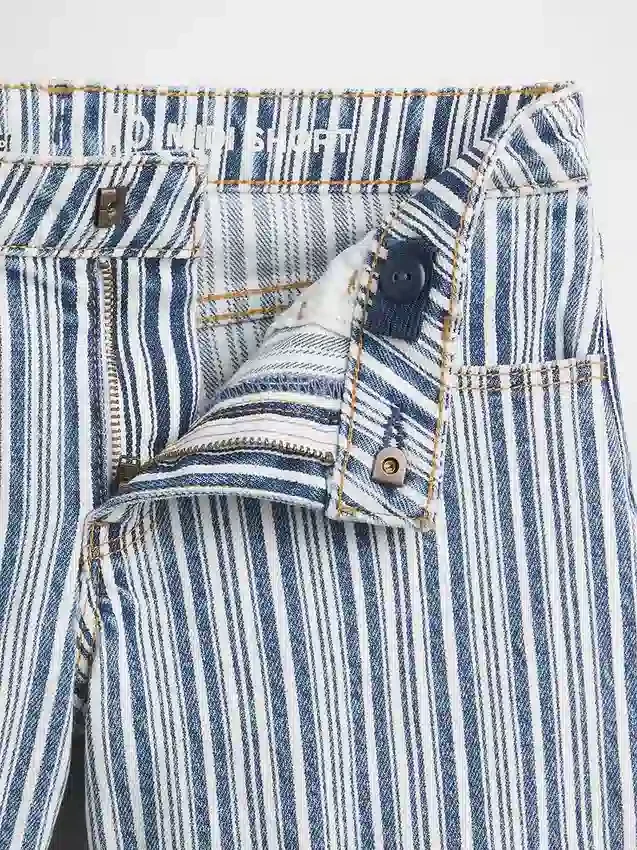 Midi-shorts i denim med striper for barn