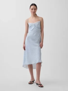 Midi-slipkjole i gingham