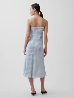 Midi-slipkjole i gingham