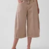 Midt høyde culotte-bukser med belter