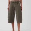 Midt høyde culotte-bukser med belter