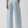 Midt høye, ultramyke, plisserte baggy-Jeans