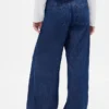 Midt høye, ultramyke, plisserte baggy-Jeans