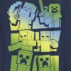 Minecraft-T-skjorte for barn med Steve og Alex mot mobber