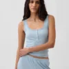 Mini Rib Lace Henley-pyjamas-tanktop