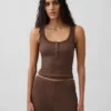 Mini Rib Lace Henley-pyjamas-tanktop