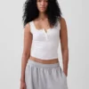 Mini Rib Lace Henley-pyjamas-tanktop