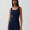 Mini Rib Lace Henley-pyjamas-tanktop