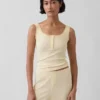 Mini Rib Lace Henley-pyjamas-tanktop