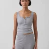 Mini Rib Lace Henley-pyjamas-tanktop