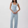 Mini Rib Lace Henley-pyjamas-tanktop