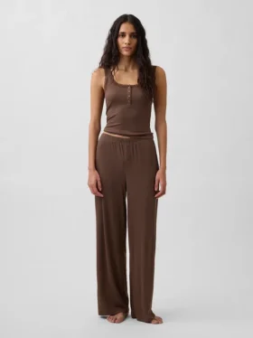 Mini Rib Lace Henley-pyjamas-tanktop