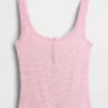 Mini Rib Lace Henley-pyjamas-tanktop