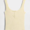 Mini Rib Lace Henley-pyjamas-tanktop