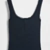 Mini Rib Lace Henley-pyjamas-tanktop