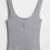 Mini Rib Lace Henley-pyjamas-tanktop