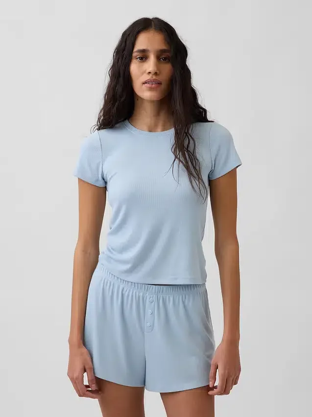 Mini Rib Pj T-skjorte