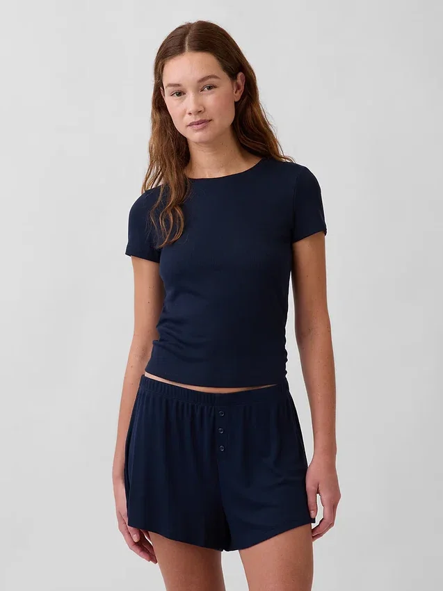 Mini Rib Pj T-skjorte