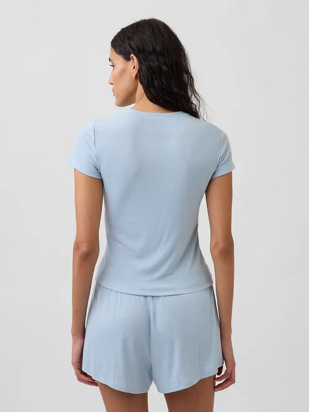Mini Rib Pj T-skjorte