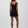 Mini-ribbede, løstsittende pyjamas-Shorts