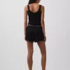 Mini-ribbede, løstsittende pyjamas-Shorts
