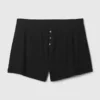 Mini-ribbede, løstsittende pyjamas-Shorts