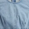 Mini-shiftkjole i denim