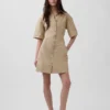 Mini-skjortekjole i poplin