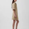 Mini-skjortekjole i poplin