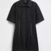 Mini-skjortekjole i poplin