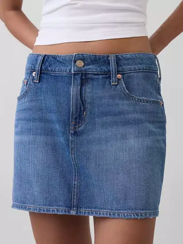 Mini-skjørt i denim
