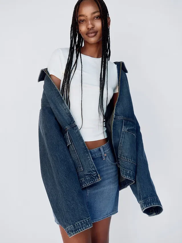 Mini-skjørt i denim