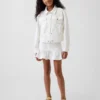 Mini-skjørt i denim med volanger for barn