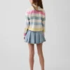 Mini-skjørt i plissert denim for barn