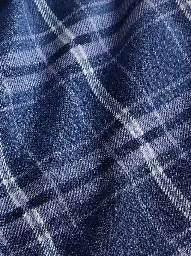 Mini-skjørt i rutete denim