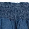 Mini-skort i denim med smocking for barn