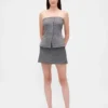 Mini-skort i fiskebeinmønster
