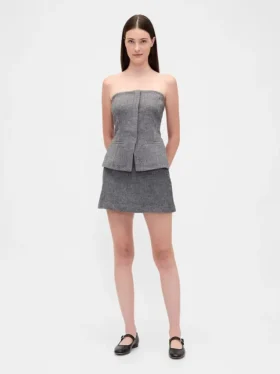 Mini-skort i fiskebeinmønster