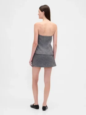 Mini-skort i fiskebeinmønster