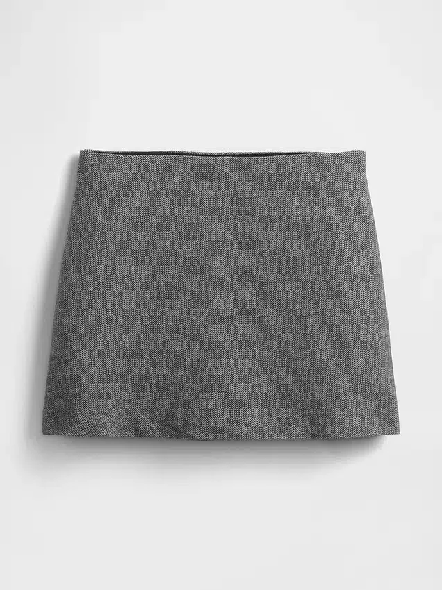 Mini-skort i fiskebeinmønster