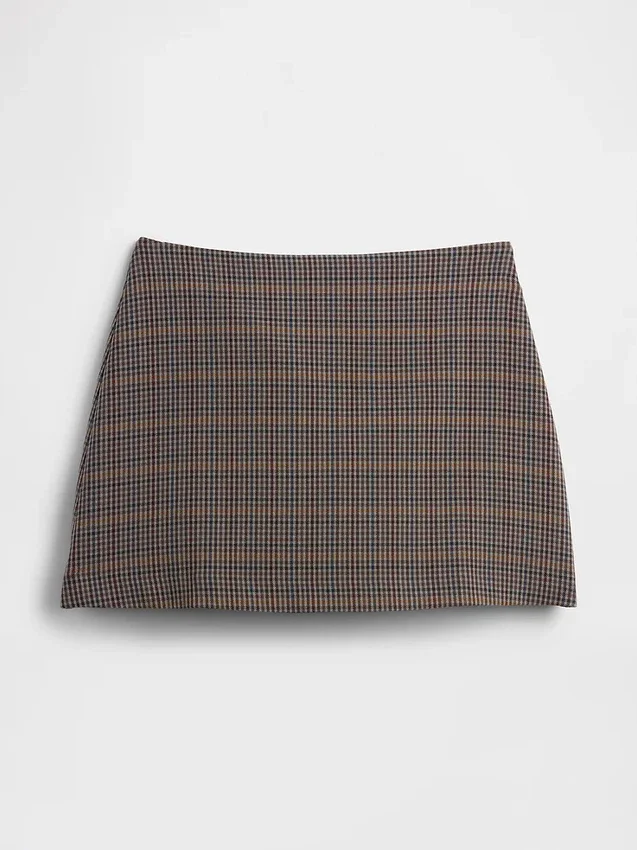 Mini-skort i fiskebeinmønster