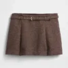 Mini-skort i plissert ullblanding