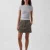 Mini-skort med høy midje