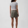 Mini-skort med høy midje