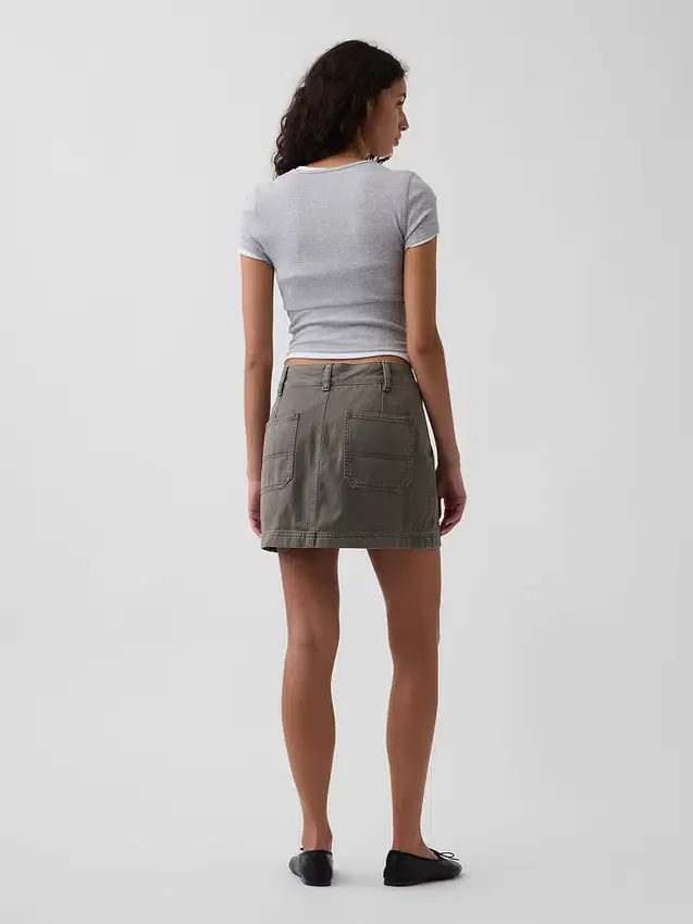 Mini-skort med høy midje