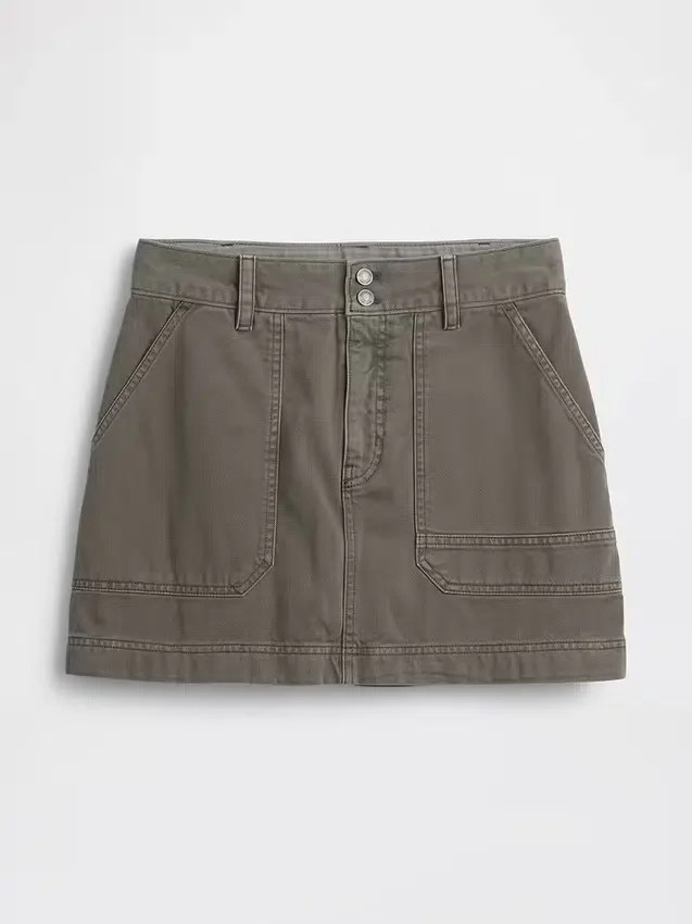 Mini-skort med høy midje