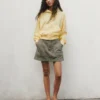 Mini-skort med høy midje