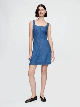 Minikjole i denim